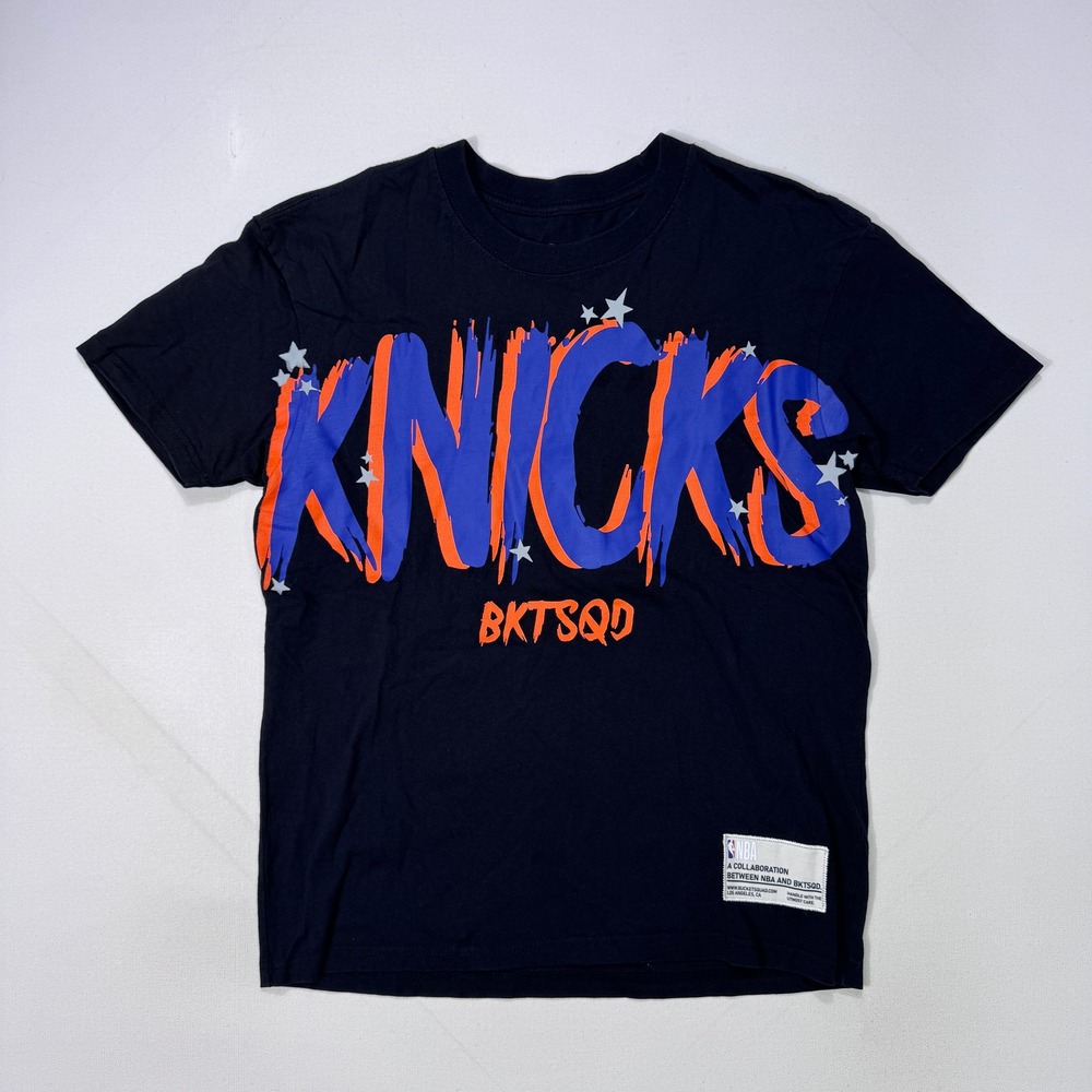 NBA x BKTSQD New York Knicks T-Shirt Mens Small Black Ultra Game Basketball Tee